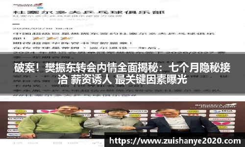 破案！樊振东转会内情全面揭秘：七个月隐秘接洽 薪资诱人 最关键因素曝光